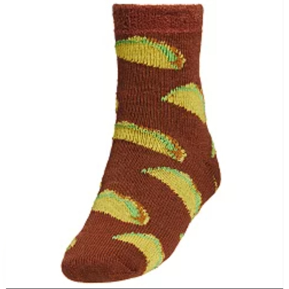 NWT Northeast Outfitters Mens Cozy Cabin Taco Socks Crew Size Large (Brown)